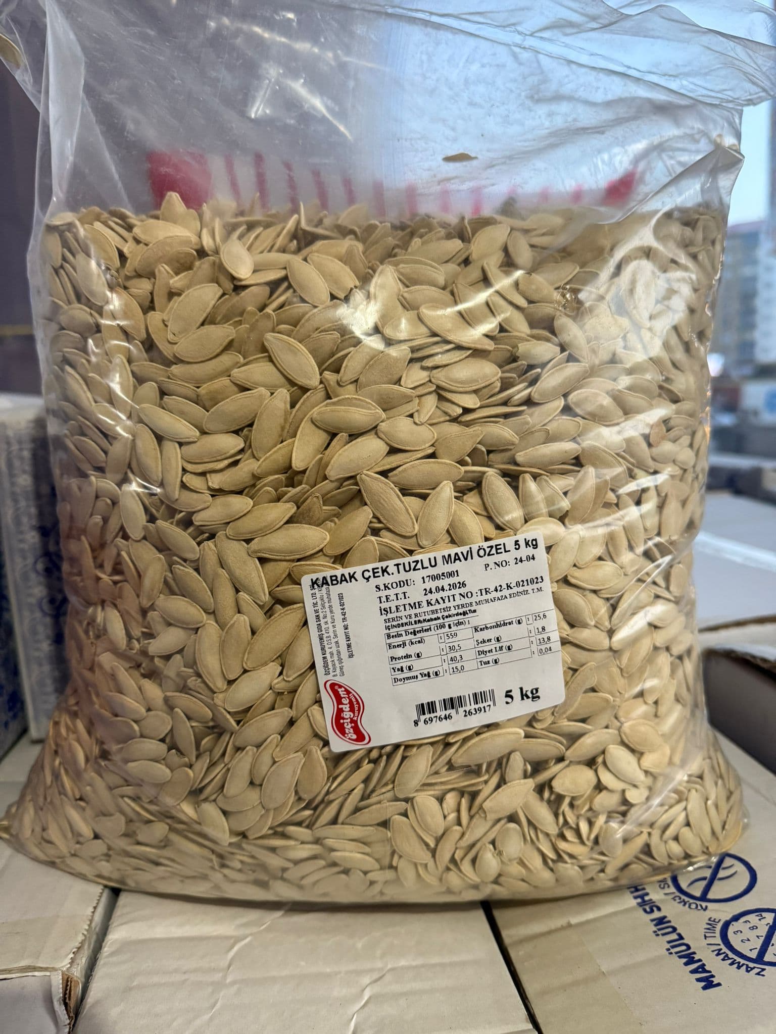 ÖZÇİĞDEM KABAK ÇEKİRDEĞİ SİVRİ BEYAZ 5 KG